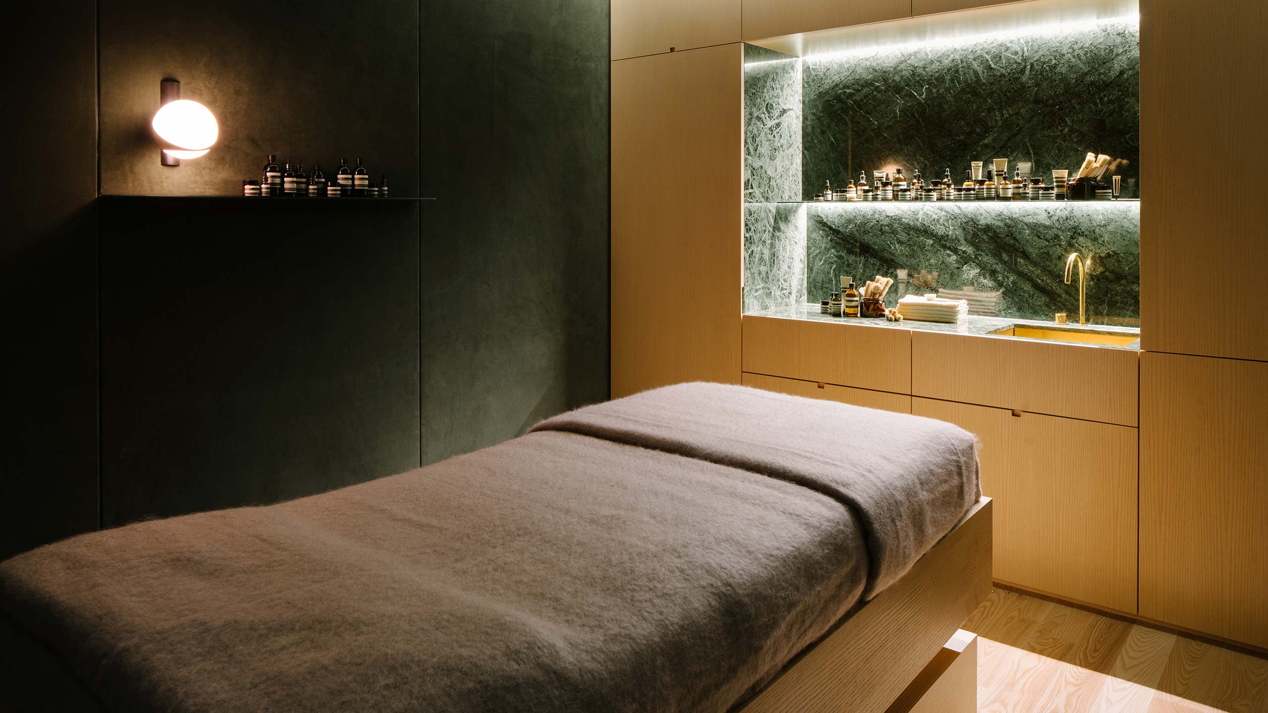 Aesop Tangs store facial treatment room interior